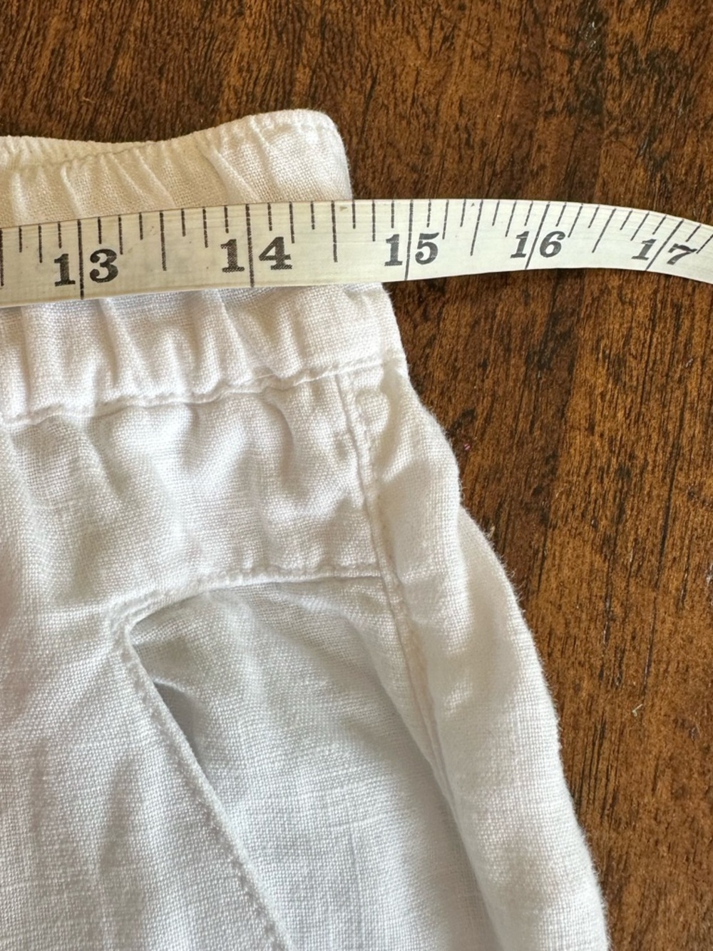 Cynthia Rowley | White 100% Linen Wide Leg Cropped Pants, Size M - Picture 6 of 8